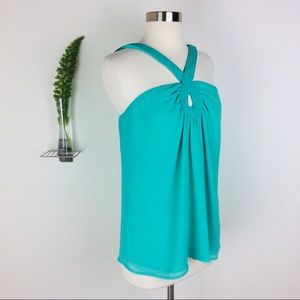 Naked Zebra Sexy Stylish Teal Green Ruched Top